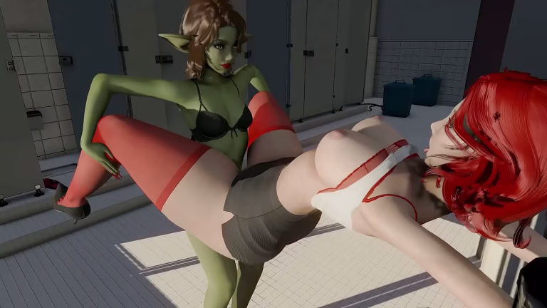 Belle-mère en 3D se fait défoncer par un gobelin