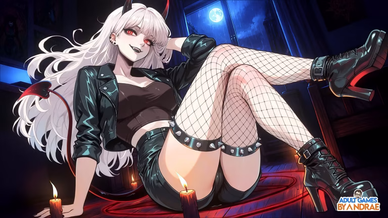 Hentai Game: Fira la démone aux gros seins et gameplay animé