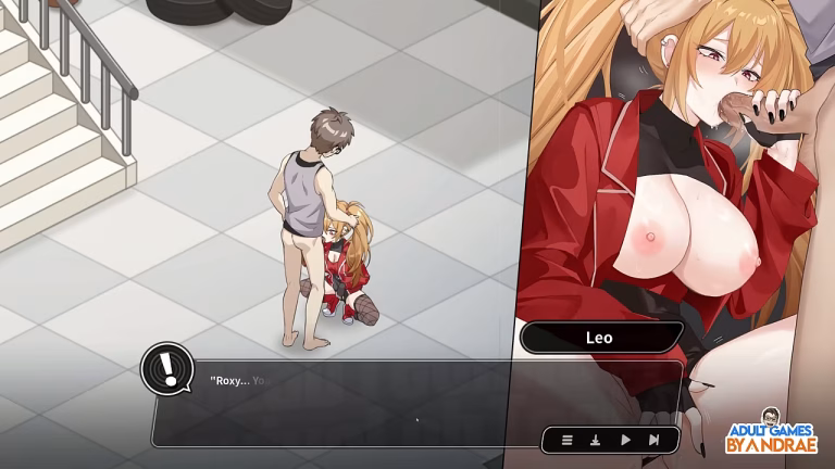Hentai Gameplay : Roxy te fait une grosse gorge profonde à la station